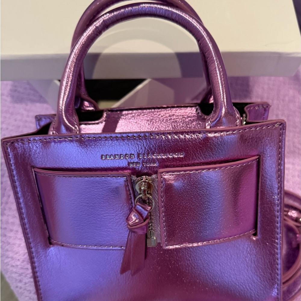 Brandon Blackwood Shimmering Purple Mini Bag